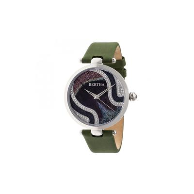 Multicolor Dial, Silver Case, Olive Band