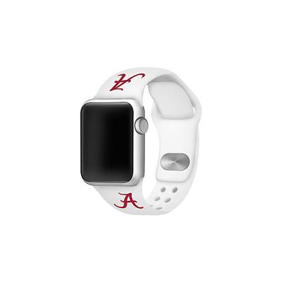 Game Time NCAA 42/44mm Apple Watch Silicone Band White 42mm/44mm Alabama Crimson Tide