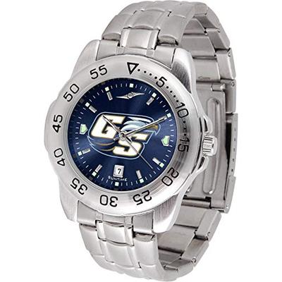 SunTime Georgia Southern Eagles Sport Steel Band Ano-Chrome Men's Watch