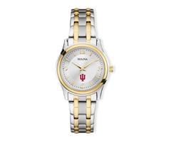 Indiana Hoosiers Women's Classic Two-Tone Round Watch - Silver/Gold