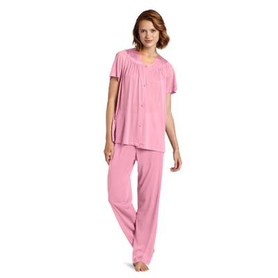 Exquisite Form Women's Colortura Short Sleeve Pajama,Perfumed Rose,2x