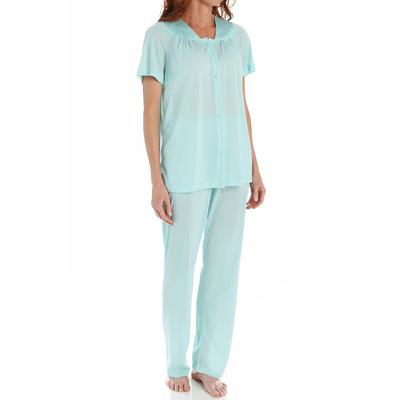 Exquisite Form Coloratura Vintage Short Sleeve Pajama Set (Azure Mist 2X) Model: 90107