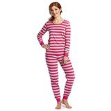 Leveret Womens Fitted Striped 2 Piece Pajama Set 100% Cotton (X-Large, Berry & Chime) screenshot. Pajamas directory of Lingerie.