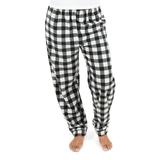Leveret Women's Sleep Bottoms Black - Black & White Plaid Fleece Pajama Pants - Women screenshot. Pajamas directory of Lingerie.