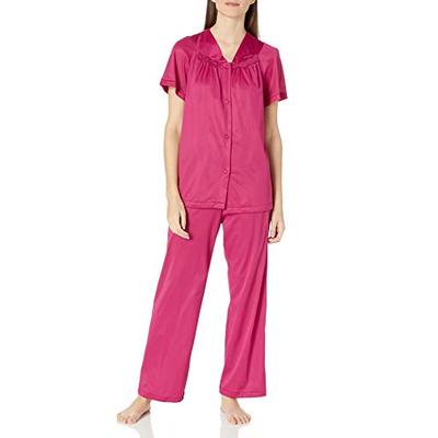 Exquisite Form Women's 90107_Pajama Set, Sangria, Small