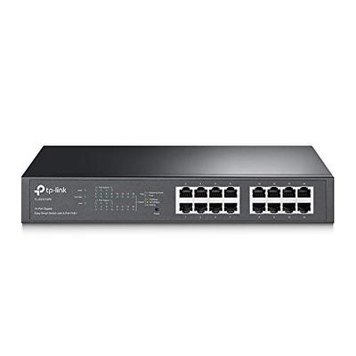 TP-Link 16-Port Gigabit PoE+ Easy Smart Managed Switch with 110W 8-PoE Ports | Unmanaged Plus | Plug