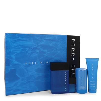 Perry Ellis Pure Blue For Men By Perry Ellis Gift Set - 3.4 Oz Eau De Toilette Spray + 3 Oz Shower G