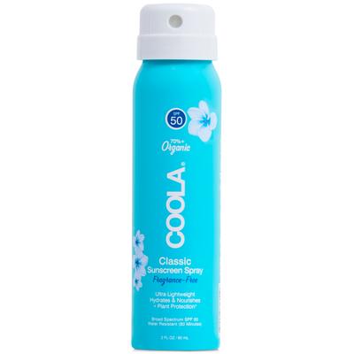Coola Classic Body Organic Sunscreen Spray Spf 50 - Fragrance Free, 2-oz.