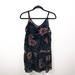 American Eagle Outfitters Dresses | American Eagle Mesh Velvet Rose Slip Dress Sz M | Color: Black | Size: M
