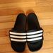 Adidas Shoes | Adidas Men's Adilette Comfort Slides | Color: Black/White | Size: 10