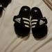 Adidas Shoes | Adidas Slides | Color: Black/White | Size: 6w