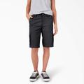 Dickies Women's Relaxed Fit Cargo Shorts, 11" - Black Size 6 (FR888)