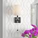 Etta Avenue™ Addilyn 1 - Light Dimmable Armed Sconce Fabric in Black | 20.25 H x 5.5 W x 6.75 D in | Wayfair 29C098C121EB496B8593F4750490B783