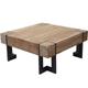 HHG - Table basse de salon 887, table d'appoint , jardinière, bois massif de sapin rustique 70x70cm