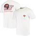 Men's Vineyard Vines White Tampa Bay Buccaneers Team Whale Helmet T-Shirt