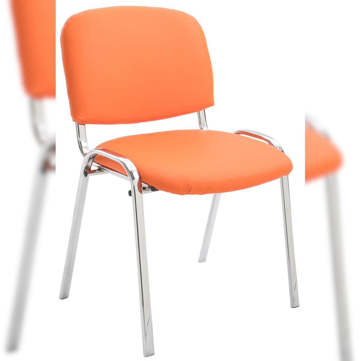 CLP Stuhl Ken Chrom Kunstleder orange Image