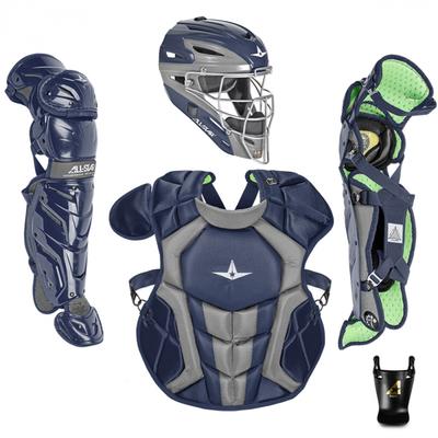 All Star System7 Axis NOCSAE Certified Youth Pro Catcher's Kit - Ages 9-12 Navy