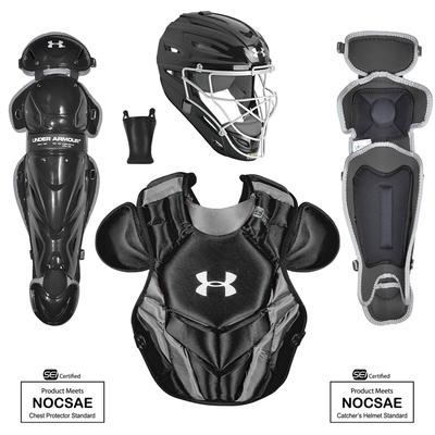Under Armour Converge Victory Series NOCSAE Certified Youth Catcher's Set - Ages 12-16 Black