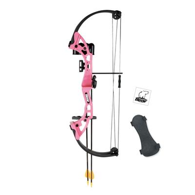 Bear Archery Brave Youth Bow Set - Right Handed Flourescent Pink