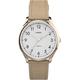 Timex Easy Reader 32 mm Womens Gold-tone Case Tan Leather Strap Watch TW2T72400