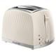 Russell Hobbs 26062 2 Slice Toaster - Contemporary Honeycomb Design with Extra Wide Slots and High Lift Feature, Cream