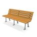 Frog Furnishings St. Pete Recycled Plastic Park Outdoor Bench Plastic in Brown | 32.5 H x 72 W x 22 D in | Wayfair PB 6BROSTP