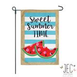 JEC Home Goods Watermelon Hello Summer 2-Sided 1'6 x 1 ft.Garden flag in Blue/Brown | 18 H x 12.5 W in | Wayfair GF20019-0