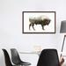 East Urban Home 'Bison' by Riza Peker - Graphic Art Print Canvas/Metal in Brown/White | 32 H x 48 W x 1.5 D in | Wayfair