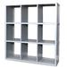 John Louis Home 40.25" H x 37.75" W Solid Wood Cube Bookcase Wood in Gray | 40.25 H x 37.75 W x 11.75 D in | Wayfair JLH-9C-G