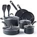 Cook N Home Professional Hard Anodized Pots & Pans Set Nonstick, Kitchen Cookware Set, Black Non Stick/Aluminum in Brown/Gray | Wayfair 2597