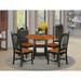 Charlton Home® Tyshawn Drop Leaf Rubberwood Solid Wood Dining Set Wood in Black | Wayfair D4B4B8CCF8AE411ABA6A838CDC1862E9