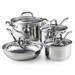 Cook N Home 8 Piece Stainless Steel Cookware Set Stainless Steel in Gray | Wayfair 02606