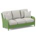 Braxton Culler Gibraltar 75" Round Arm Sofa w/ Reversible Cushions Other Performance Fabrics in Green/White/Brown | 36 H x 75 W x 36 D in | Wayfair