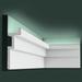 Orac Decor 2 in x 7-1/4 in x 78-3/4 in Primed White Plain Polyurethane Crown Moulding Urethane, Steel | 7.5 H x 78.75 W x 2 D in | Wayfair C396