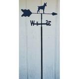 The Lazy Scroll Garden Mount Rat Terrier Weathervane Metal in Black | 66 H x 18 W x 13 D in | Wayfair ratin