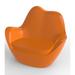 Vondom Sabinas - Resin Lounge Outdoor Chair - Lacquered Plastic in Orange/Brown | 38.75 H x 46.5 W x 33.75 D in | Wayfair 45007F-ORANGE