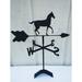 The Lazy Scroll Roof Mount Horse Weathervane Metal in Black | 20 H x 18 W x 13 D in | Wayfair horseroof