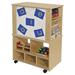 Wood Designs Contender Mobile Magnetic Teaching Organizer w/ Shelf & 3 Assorted Bins Wood in Brown/White | 42 H x 30 W x 18 D in | Wayfair