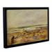 Vault W Artwork 'The Beach At Martigues, 1888' by Pierre-Auguste Renoir Framed Painting Print Canvas | 12 H x 18 W x 2 D in | Wayfair