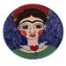 Bloomsbury Market Frida & Her Flowers Wall Décor Ceramic in Blue/Gray | 11.75 H x 11.75 W x 1.1 D in | Wayfair 359979C1012543A5945625BD6BB2FED0