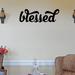 Winston Porter Saturna Blessed Beautiful Solid Steel Metal Art Wall Sign Metal in Gray | 20 H x 20 W x 0.06 D in | Wayfair