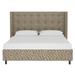 Joss & Main Harrell Tufted Upholstered Low Profile Platform Bed Polyester in Gray/White | 47 H x 46 W x 80 D in | Wayfair