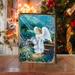 Astoria Grand Hoddesd an Angel's Gift by Dona Gelsinger Wood Block Wood in Blue/Brown | 18 H x 48 W x 1 D in | Wayfair