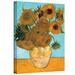 Vault W Artwork Vase w/ Twelve Sunflowers by Vincent Van Gogh - Wrapped Canvas Graphic Art Print Canvas in Blue/Yellow | Wayfair vangogh19-18x24-w