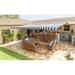 SunSetter Motorized XL Woven Acrylic Retractable Soffit Patio Awning Wood in Brown | 8 H x 240 W x 122 D in | Wayfair 520661SL