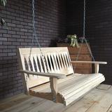 Highland Dunes Barnegat Porch Swing Wood/Solid Wood in White | 21 H x 50 W x 28 D in | Wayfair 1D22E28D82D441989AB55D760EE21EED