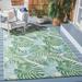 Blue/Green 96 x 0.2 in Area Rug - Bayou Breeze Ivanna Floral Green/Teal Indoor/Outdoor Area Rug | 96 W x 0.2 D in | Wayfair