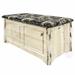 Millwood Pines Montana Collection Blanket Chest Polyester/Wood in Brown/Green/White | 18 H x 40 W x 21 D in | Wayfair