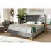 Everly Quinn Tufted Upholstered Low Profile Platform Bed Metal in Gray | 50 H x 66.1 W x 89.2 D in | Wayfair 659C665E7F4048EABAD6841D6D26544F