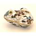 World Menagerie Aderes Hand Made Cloisonne Lovely Floral Frog Hinged Box Metal/Wire in Brown | 1.25 H x 2 W x 2.5 D in | Wayfair